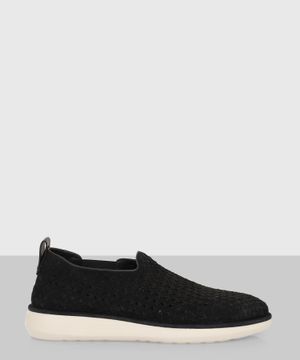 Woven suede sneakers