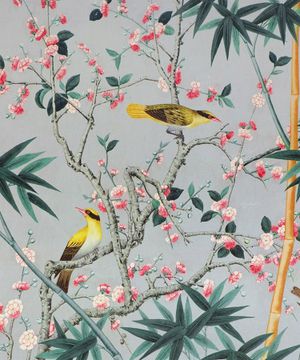 ''Oriole Birds'' printli divar şəkili