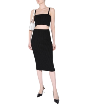 Wool midi skirt