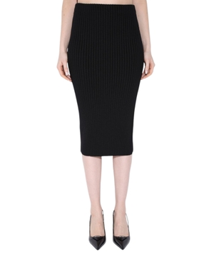 Wool midi skirt