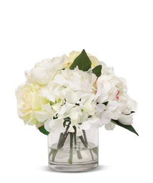 ''Serenity'' vase with flowers