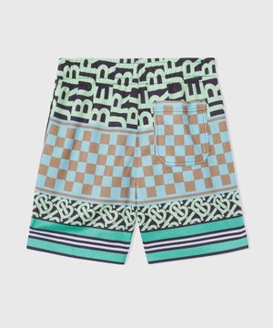 Elastic waist printed shorts