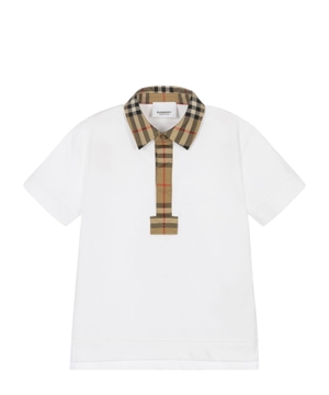 Damalı print detallı polo