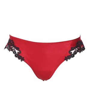 Lace trim silk briefs