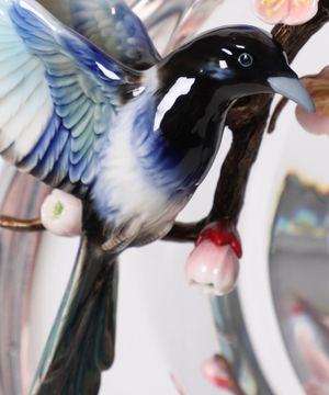 ''Lucite Magpie'' ваза с птицами