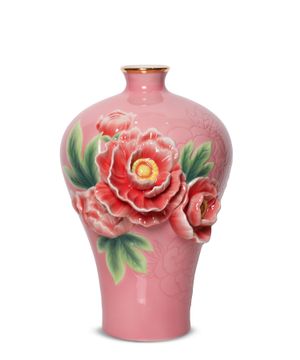 ''Treasure Peony'' flowers embellished vase