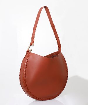 Mate woven side leather bag