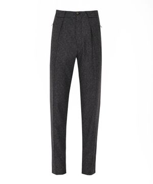 High-waist wool trousers