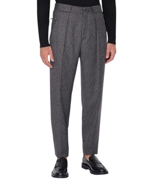 High-waist wool trousers