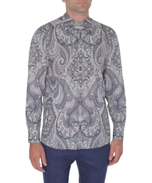 Paisley print cotton shirt