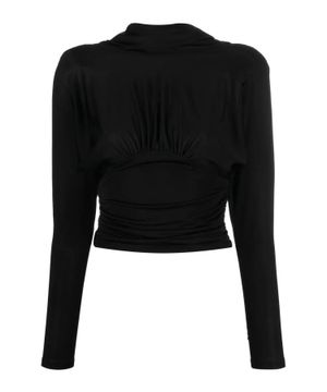 Ruched design long-sleeves