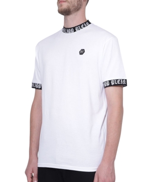 Düz biçimli loqo printli t-shirt