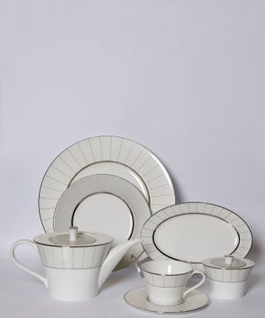 Dinner service with golden edges