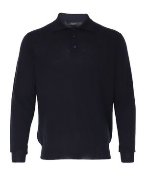 Three button collar long sleeve polo