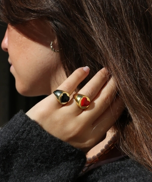 Gold Black Heart üzüyü