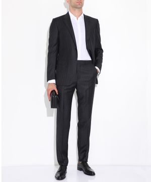 Striped straight-fit suit