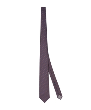 Patterned silk tie