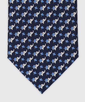 Elephant printed tie