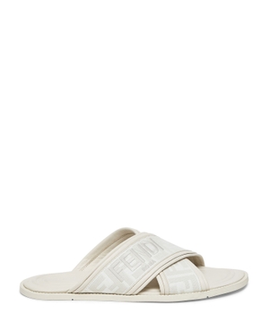 FF-logo print sandals