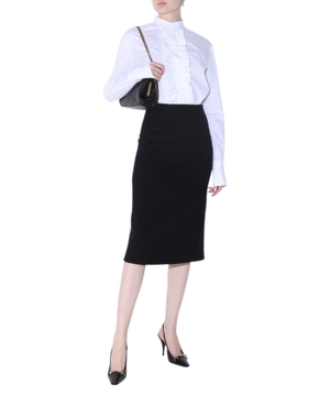 Ruffle neck shirt