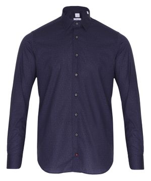 Straight fit long sleeve shirt with print