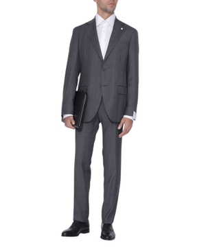 Checkered straight-fit suit