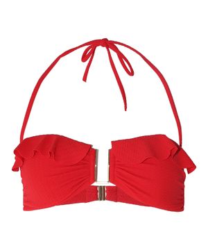 Ruffle detail bikini top