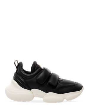 Chunky-soled leather sneakers