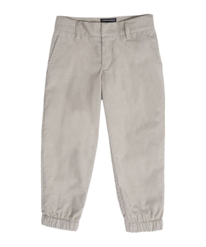 Trousers with elastic cuffs