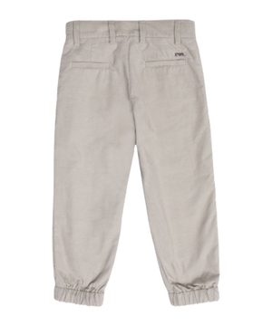 Trousers with elastic cuffs