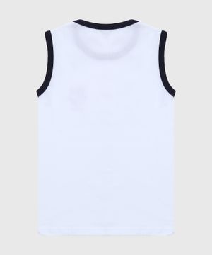 Sleeveless t-shirt with logo print