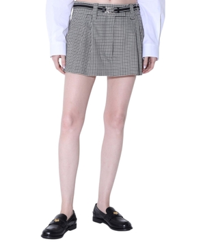 Checkered mini skirt