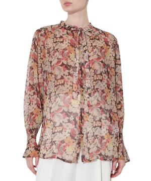 Floral print long sleeves shirt