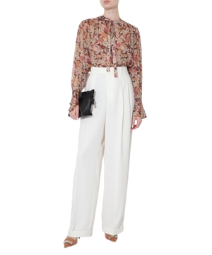 Floral print long sleeves shirt