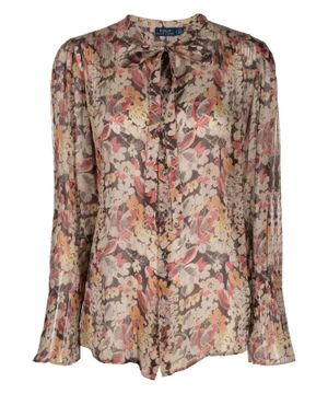 Floral print long sleeves shirt