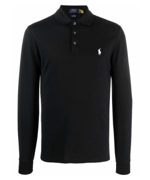 Three button long-sleeves polo