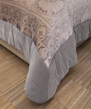 Paisley print quilted bedcover
