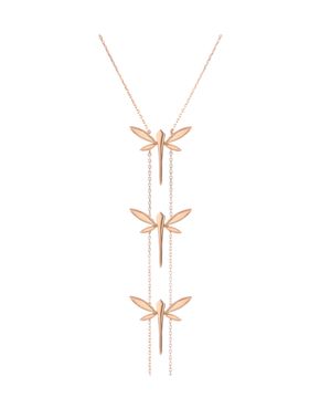 Long Three Dragonfly necklace