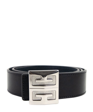 Logo buckle detail leather belt