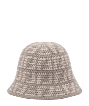 FF jacquard cashmere cloche hat