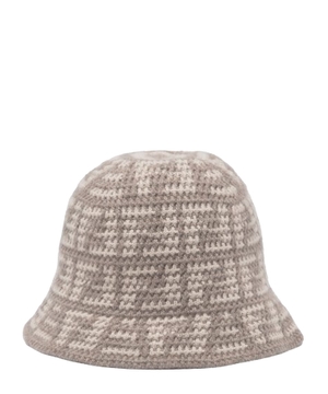 FF jacquard cashmere cloche hat