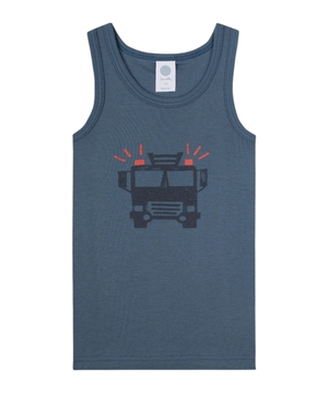Sleeveless top with print