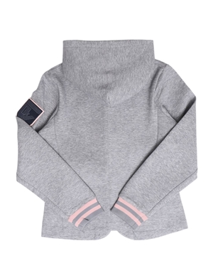 Logo detail hooded cardigan