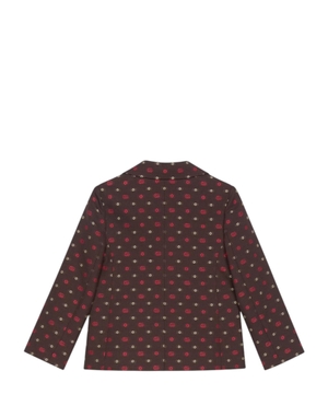 Logo printed pocket details blazer