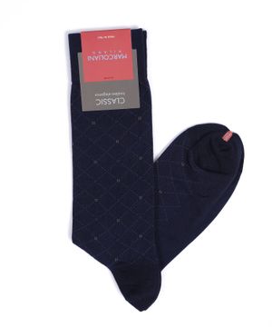 Cotton micro-argyle socks