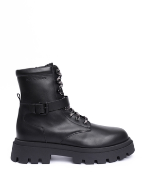 Belt detail combat boots