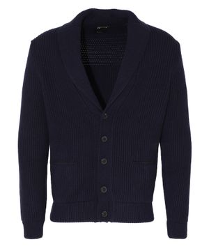 Rib knitted cardigan