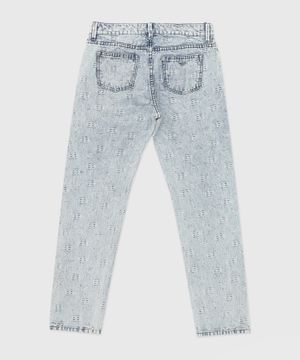 Jeans with logo embroidered design