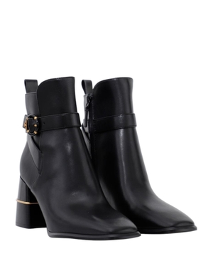 Logo buckle ankle boots