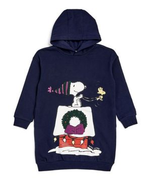 Applique sweatshirt dress